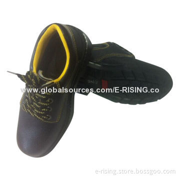 Black Leather Antistatic Work Shoes
